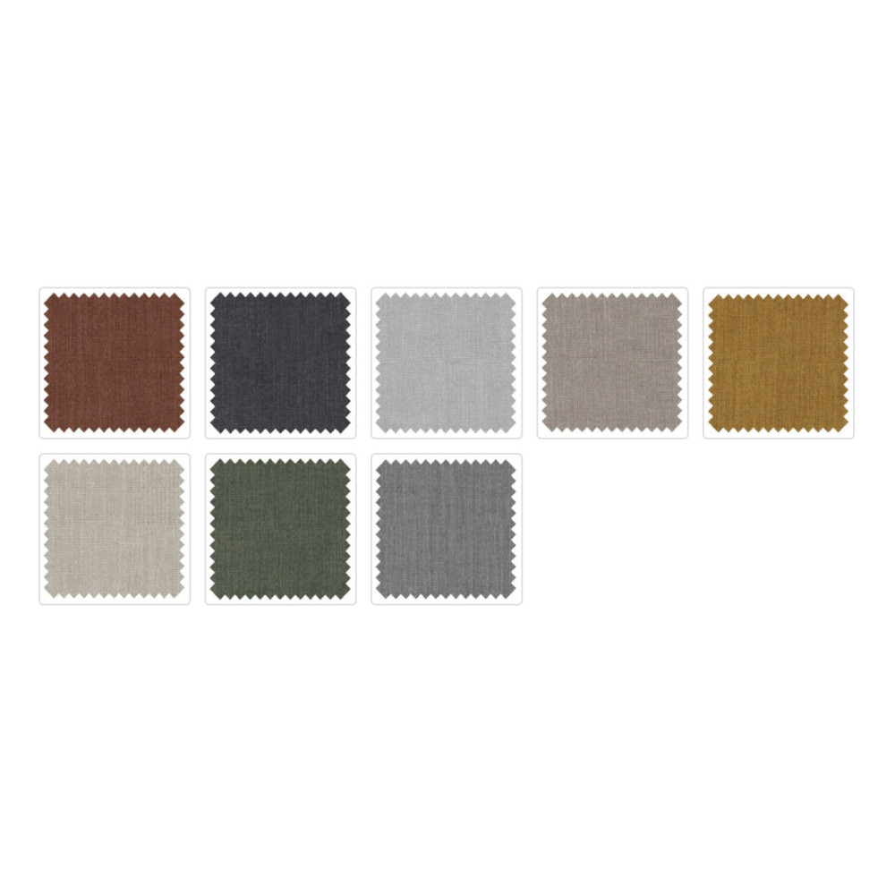 Värit: Cognac 28, Darkblue 48, Lightgrey 60, Liver 10, Mustard 06, Natural 01, Turtle 88, Zinc 167.