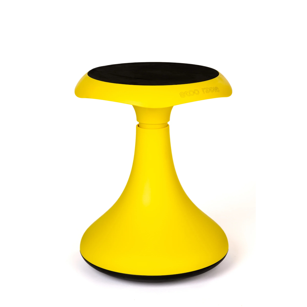 Stoo® Ripple aktiivituoli - 44-63 cm, keltainen/musta istuin