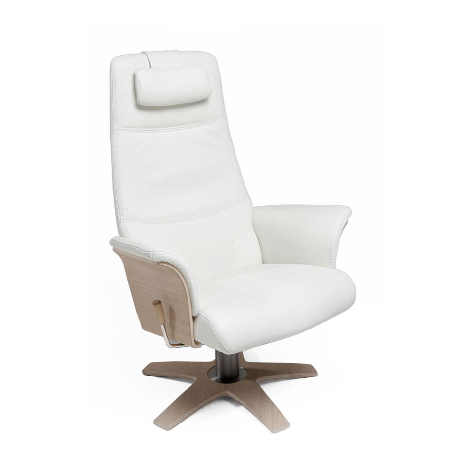  BD Möbel Elegance mekanismituoli nahka (Star jalka), White 5018